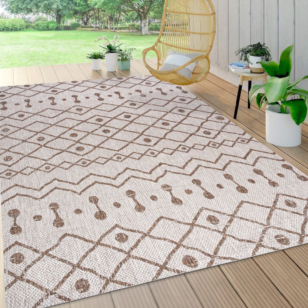 Nokat Tribal Bohemian Indoor/Outdoor Area Rug. Picture 6