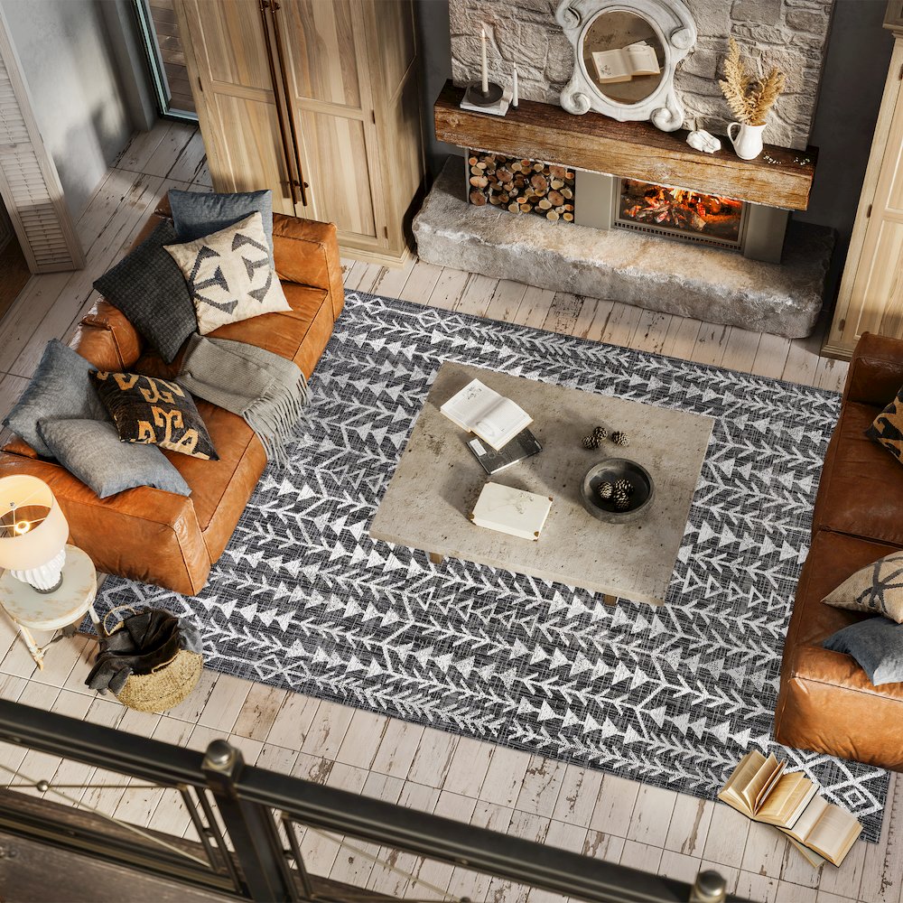 Tokay Bohemian Geometric Indoor/Outdoor Area Rug. Picture 5