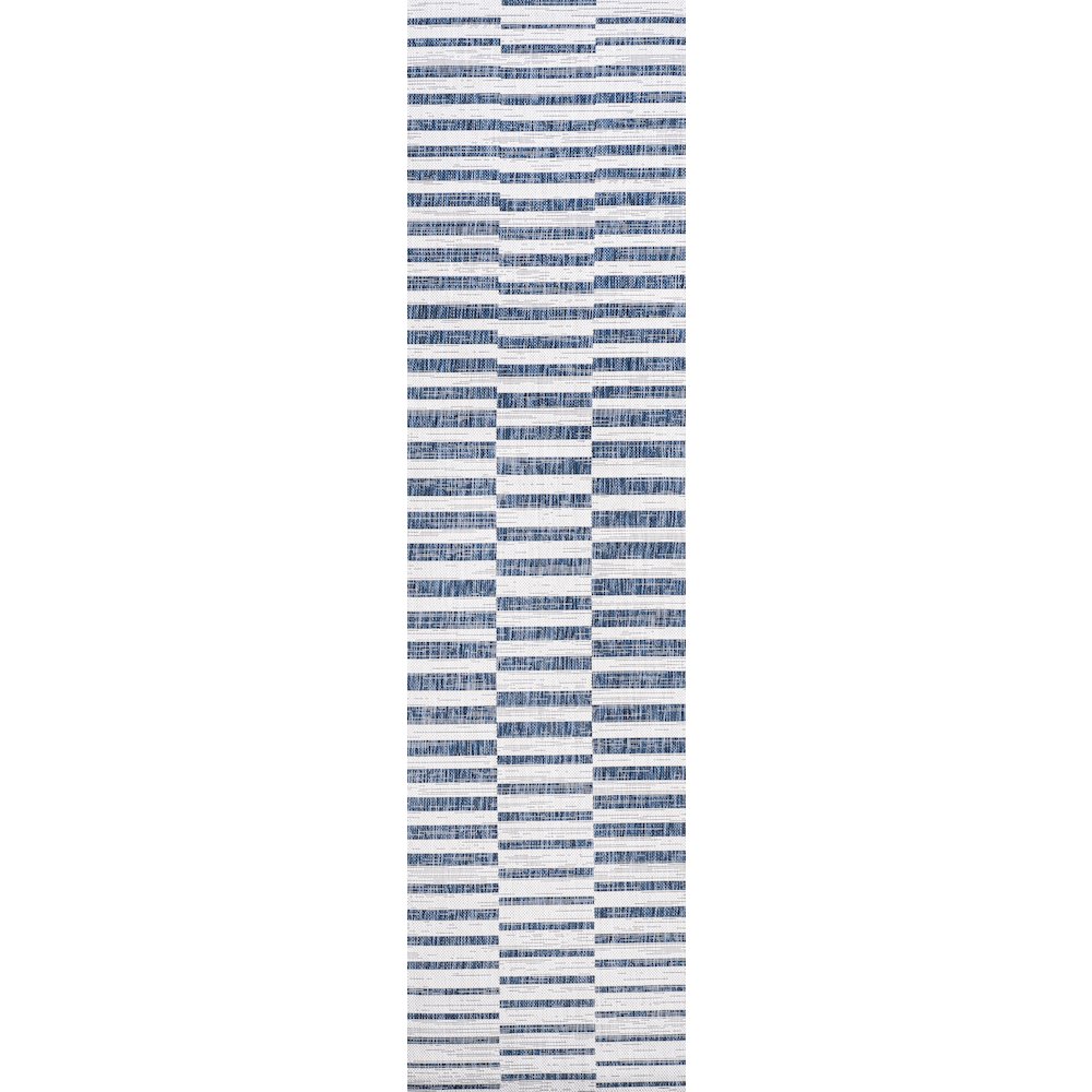 Sukie Modern Offset Stripe Indoor/Outdoor Area Rug. Picture 1