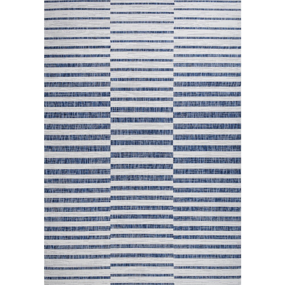 Sukie Modern Offset Stripe Indoor/Outdoor Area Rug. Picture 1