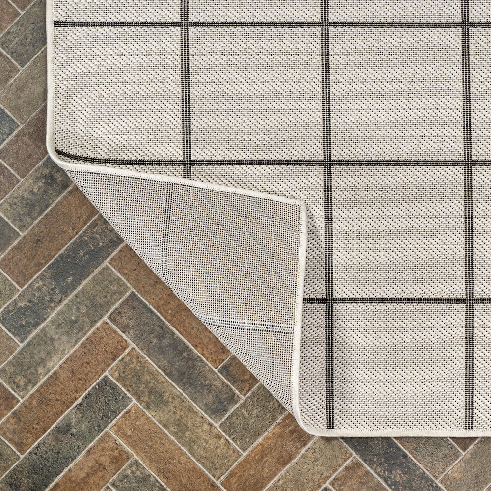 Grid Modern Squares Indoor/Outdoor Area Rug. Picture 10