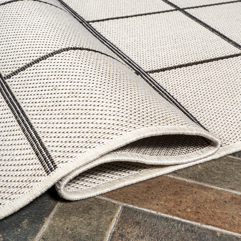 Grid Modern Squares Indoor/Outdoor Area Rug. Picture 13