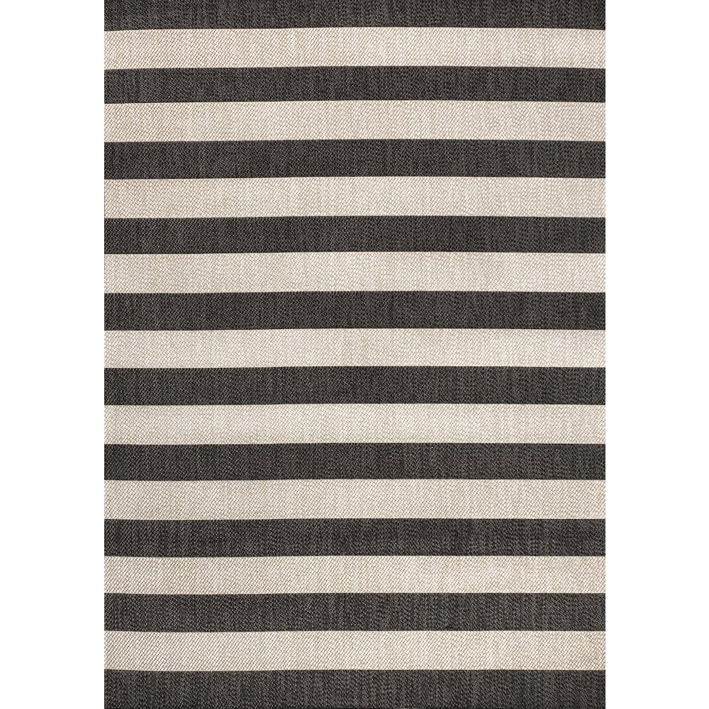 Negril Two Tone Wide Stripe Indoor/Outdoor Area Rug. Picture 1