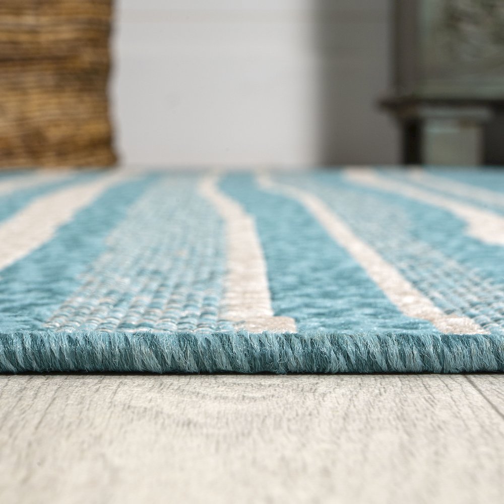 Castara Wavy Stripe Modern Indoor/Outdoor Area Rug. Picture 16