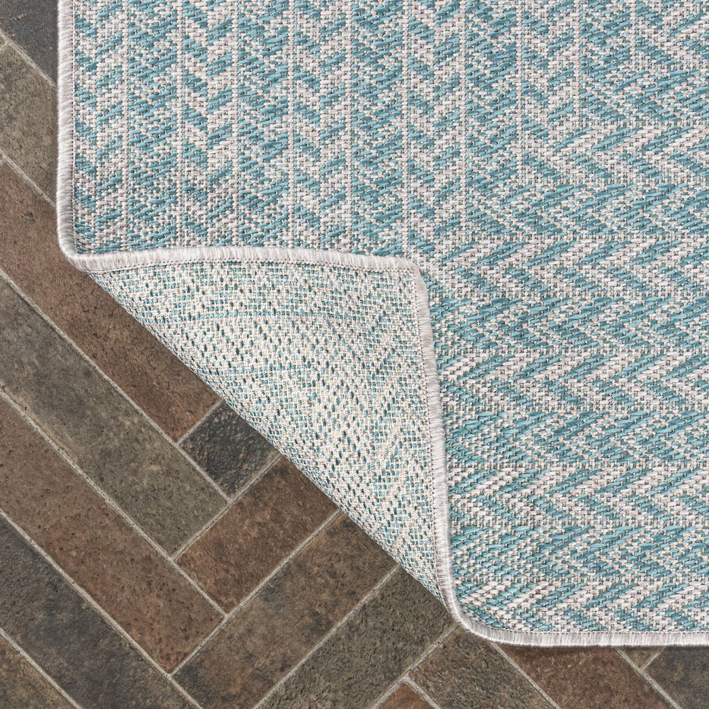 Chevron Modern Concentric Squares Indoor/Outdoor Area Rug. Picture 10