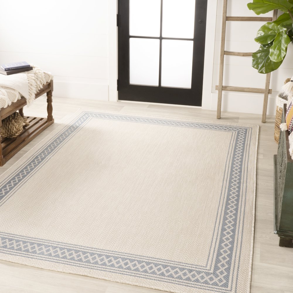 Lucia Classic Diamond Border Indoor/Outdoor Area Rug. Picture 2