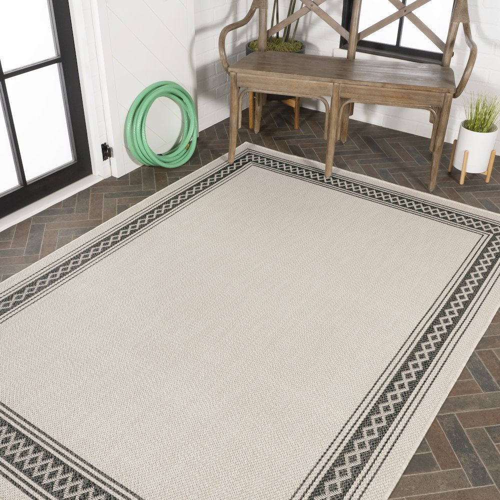 Lucia Classic Diamond Border Indoor/Outdoor Area Rug. Picture 8