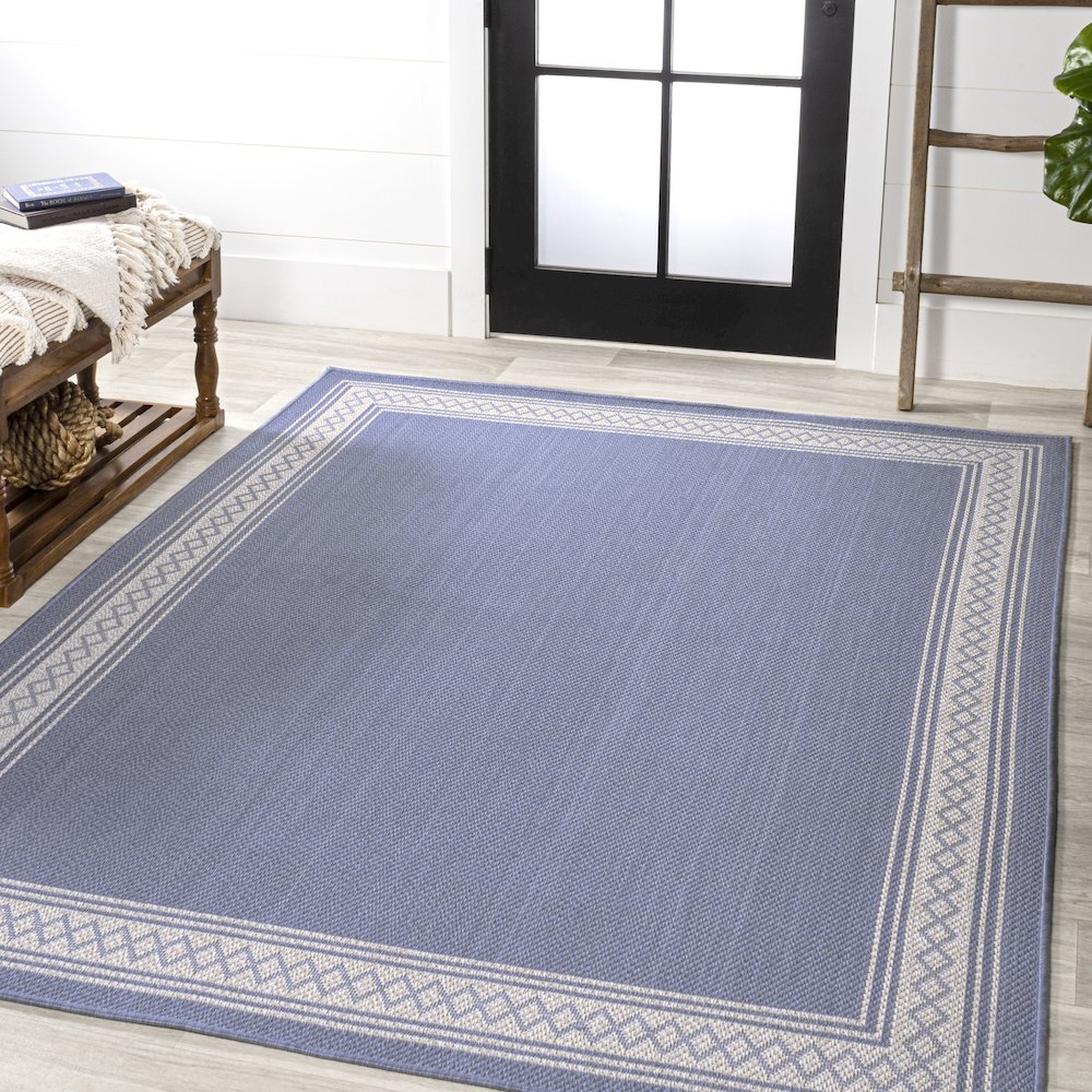 Lucia Classic Diamond Border Indoor/Outdoor Area Rug. Picture 2
