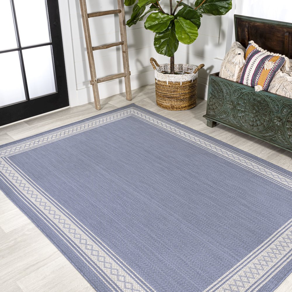 Lucia Classic Diamond Border Indoor/Outdoor Area Rug. Picture 4