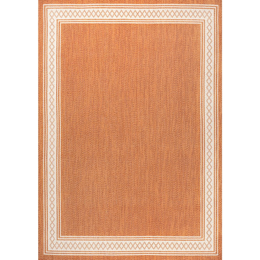 Lucia Classic Diamond Border Indoor/Outdoor Area Rug. Picture 1