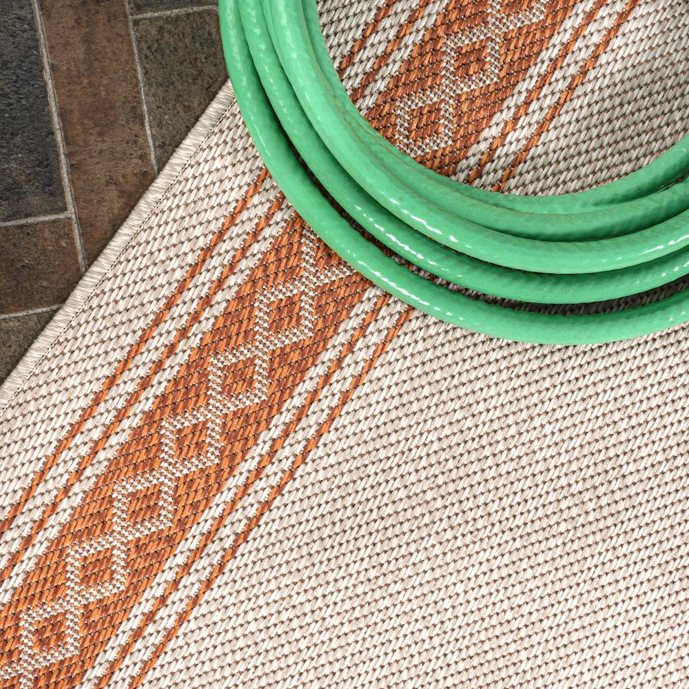 Lucia Classic Diamond Border Indoor/Outdoor Area Rug. Picture 11