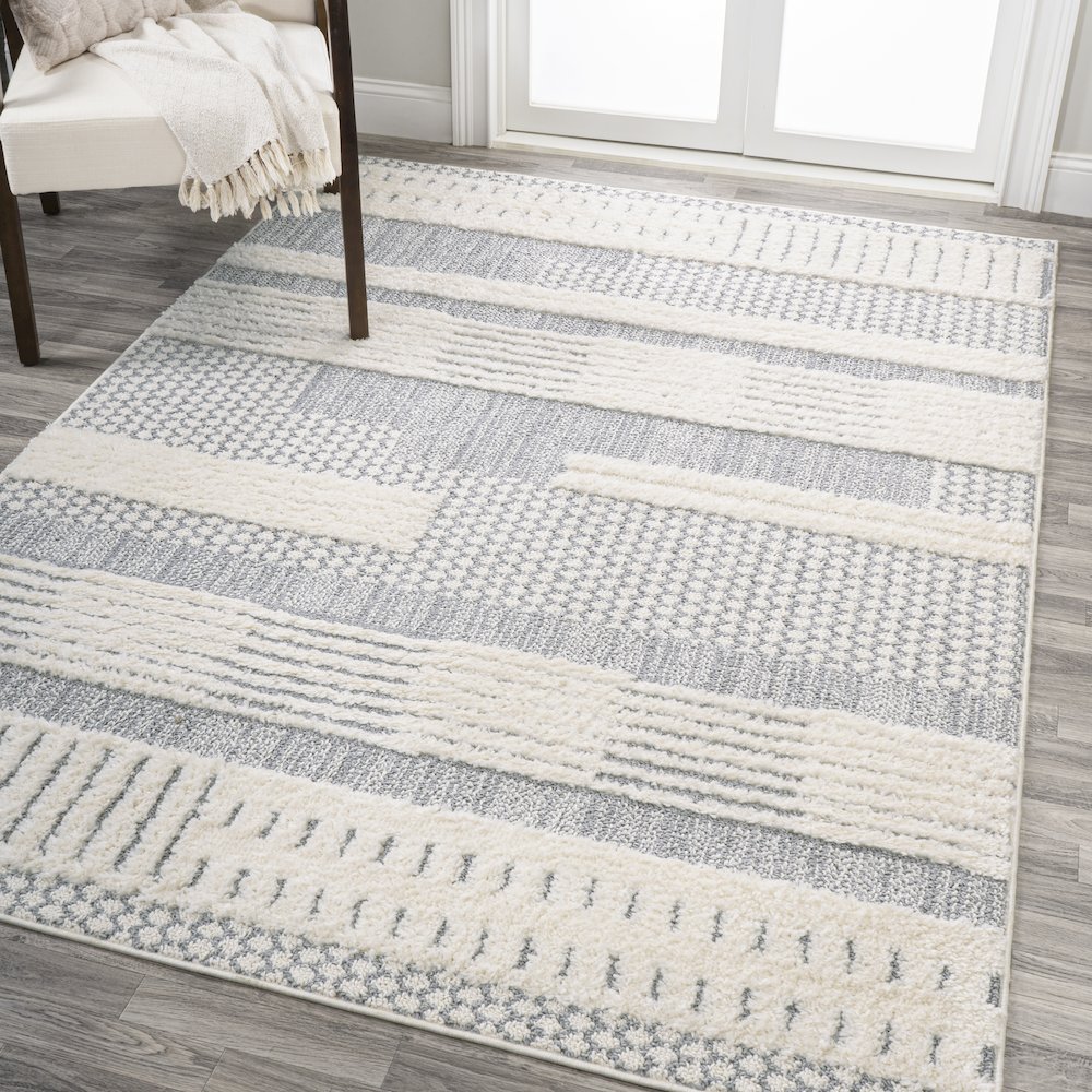 Kerstin Geometric High-Low Area Rug. Picture 2