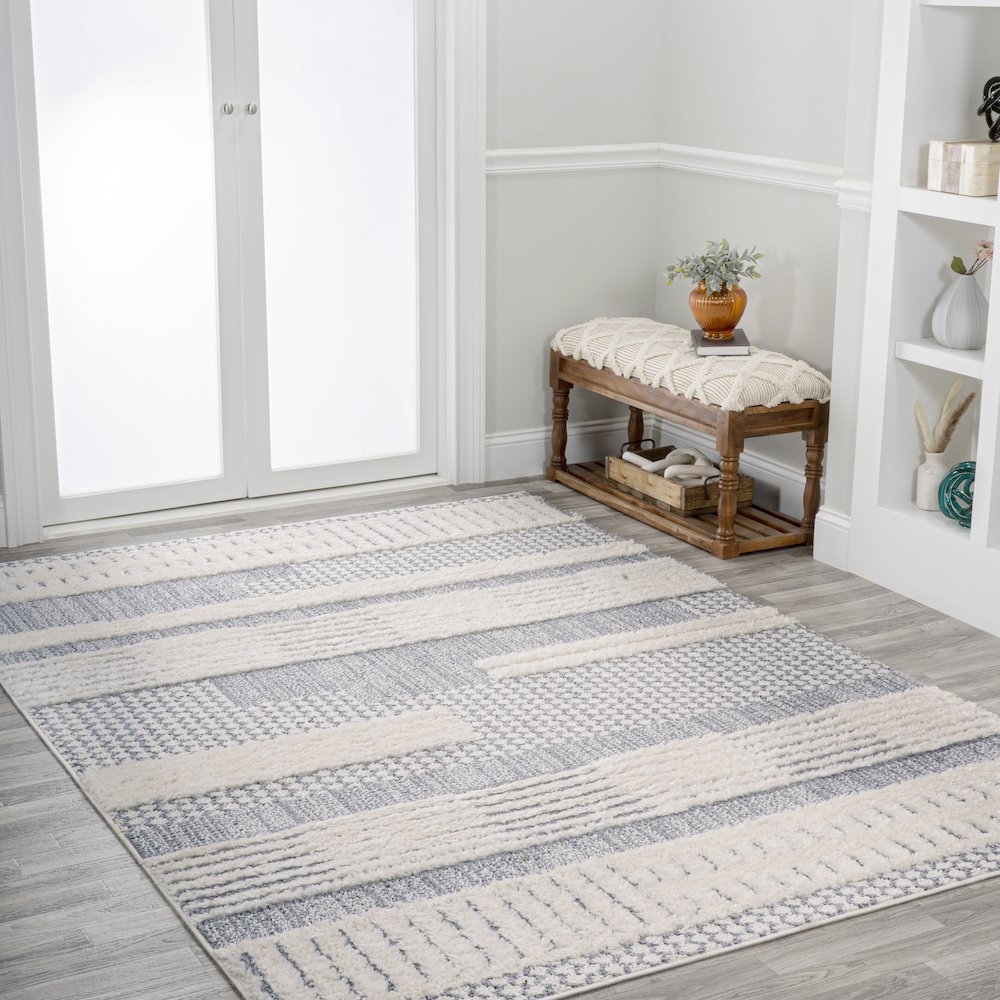 Kerstin Geometric High-Low Area Rug. Picture 5
