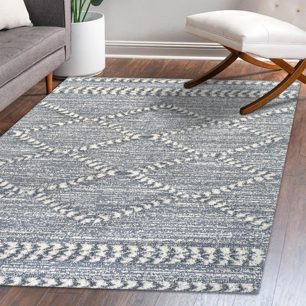 Sofie Moroccan Trellis High-Low Area Rug. Picture 10