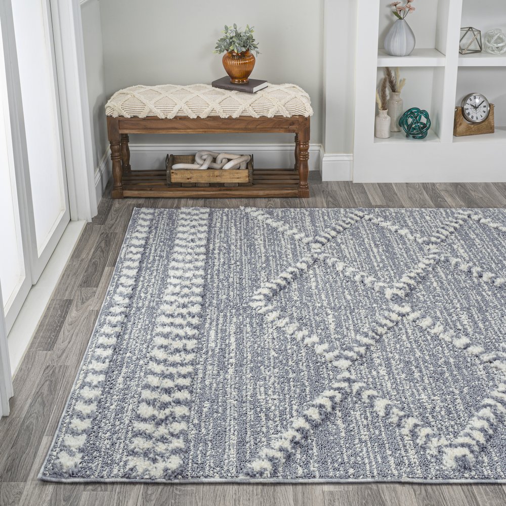 Sofie Moroccan Trellis High-Low Area Rug. Picture 3