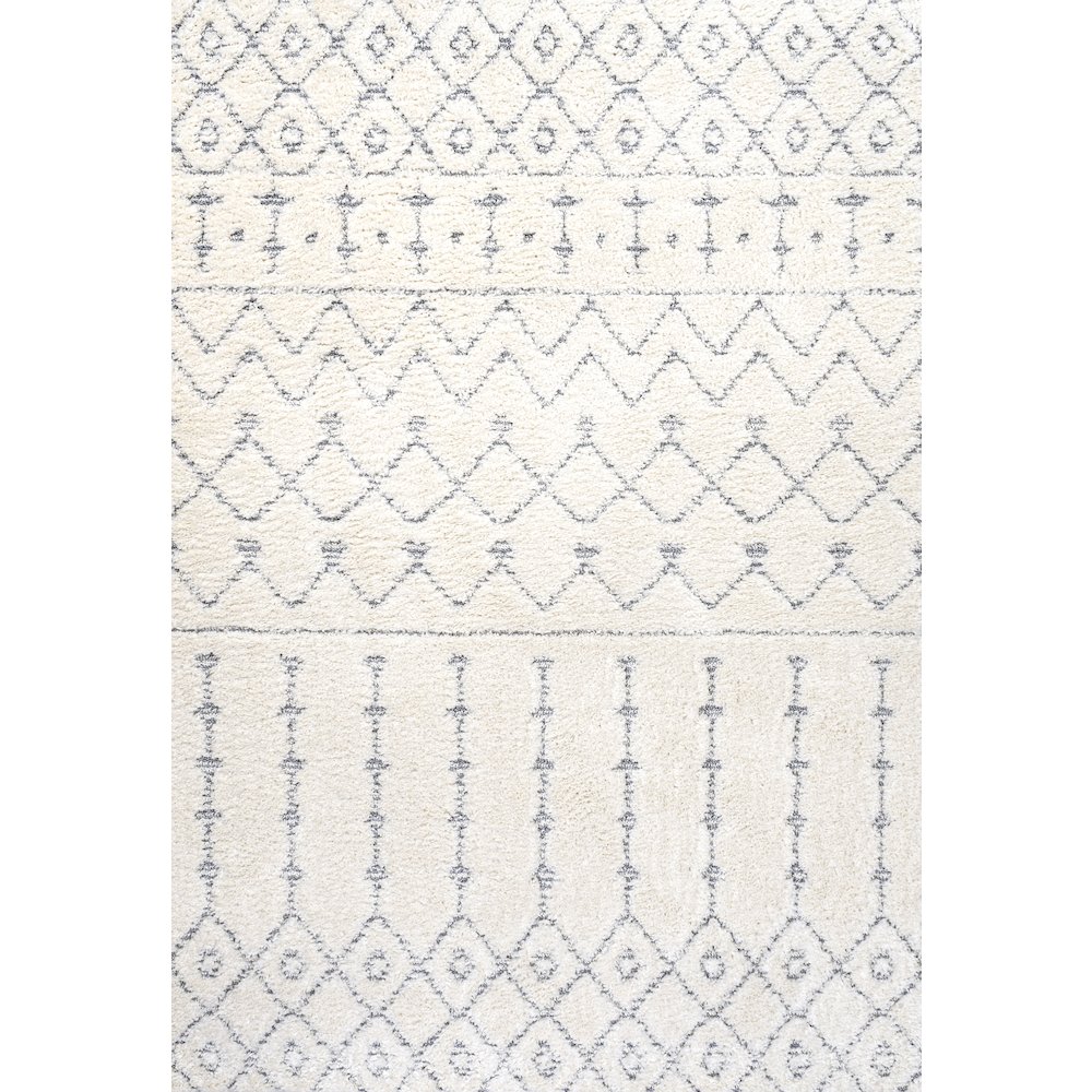 Pia Moroccan Trellis Plush Carved Area Rug. Picture 1