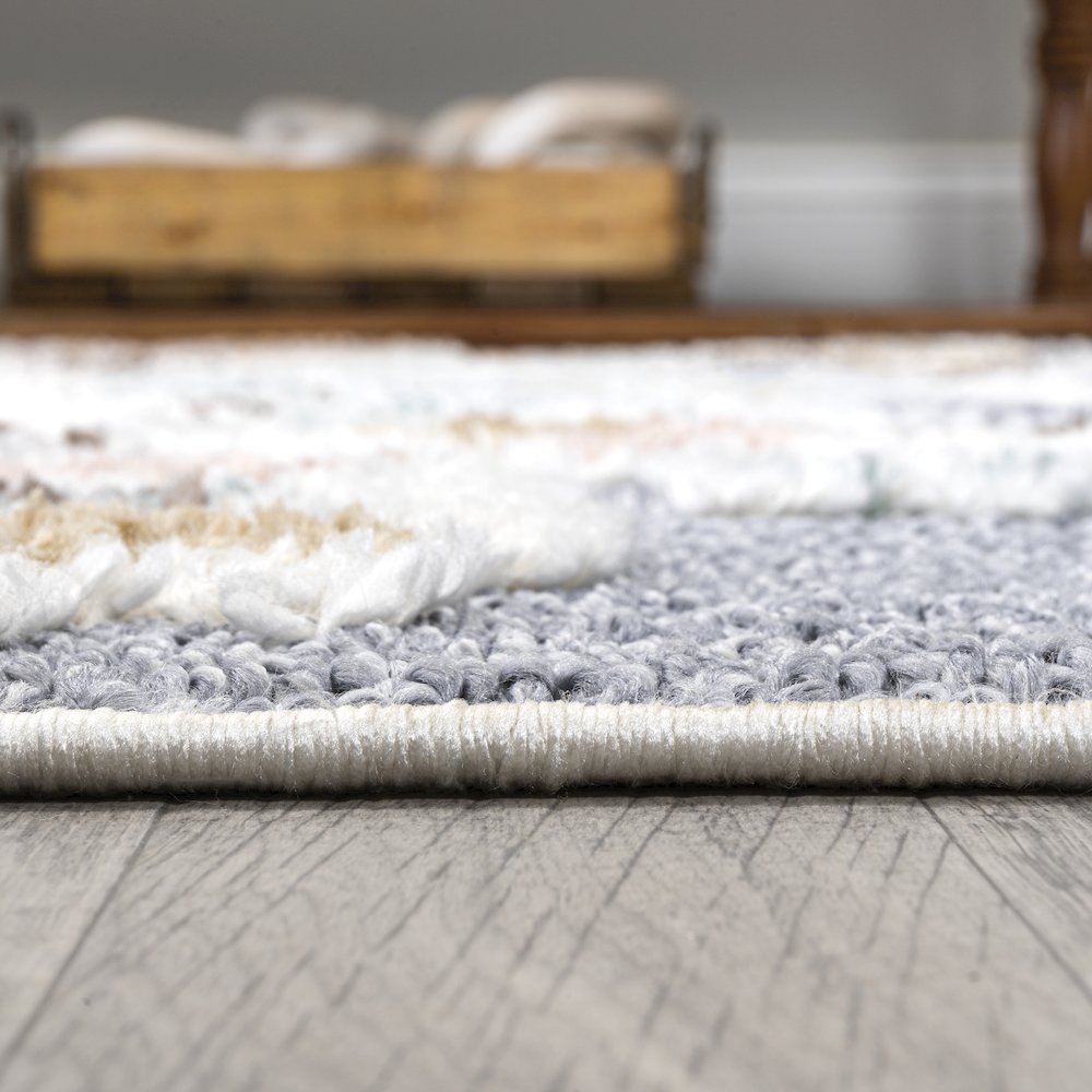 Aziza Persian Medallion High-Low Area Rug. Picture 11