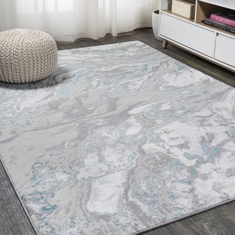 Swirl Marbled Abstract Area Rug. Picture 2