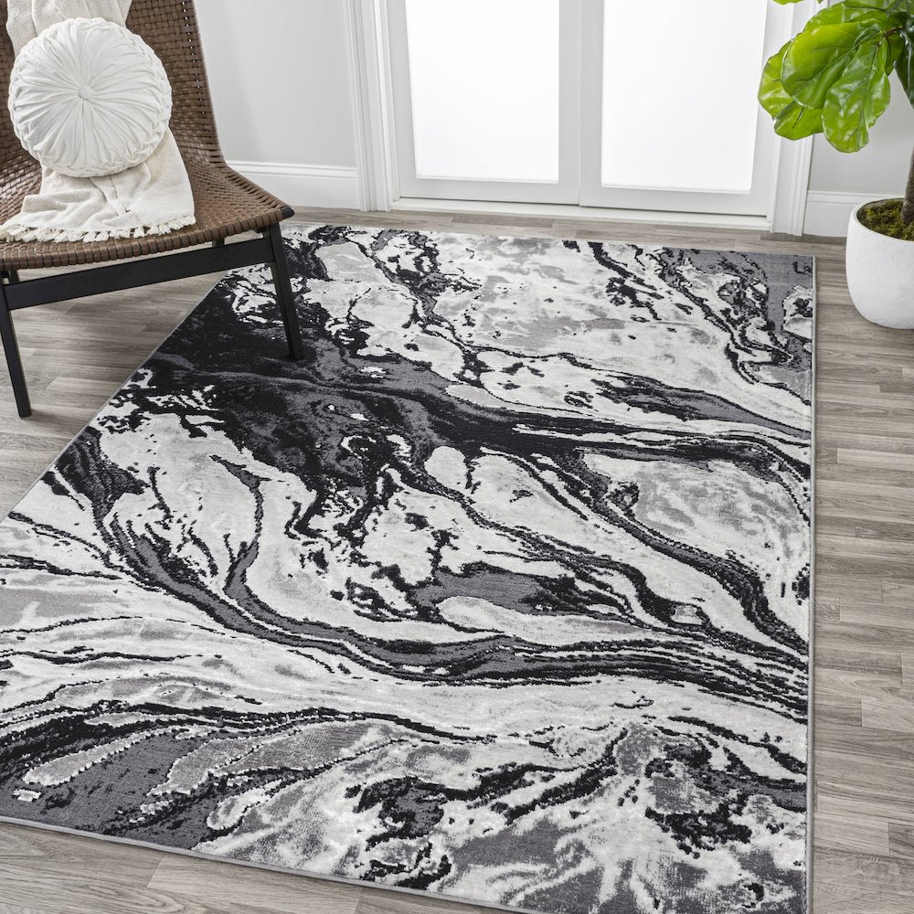 Swirl Marbled Abstract Area Rug. Picture 2