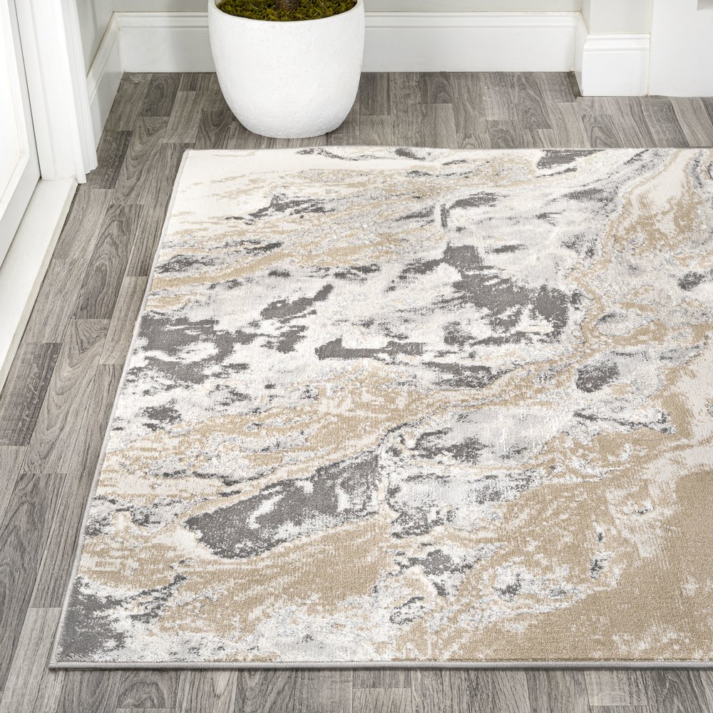 Swirl Marbled Abstract Area Rug. Picture 3