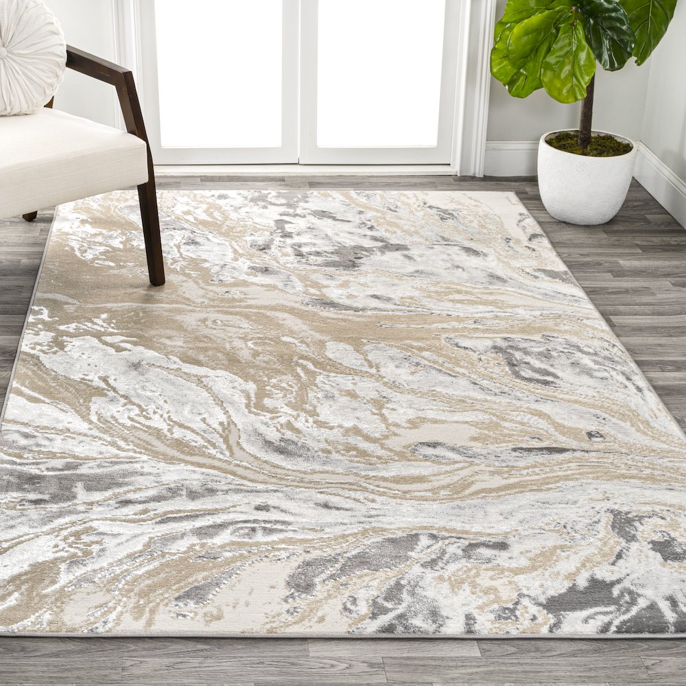 Swirl Marbled Abstract Area Rug. Picture 4
