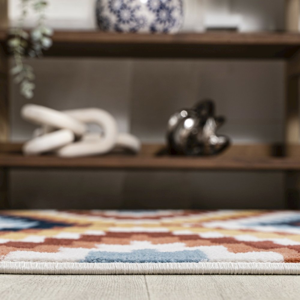 Konya Diamond Kilim Geometric Area Rug. Picture 11