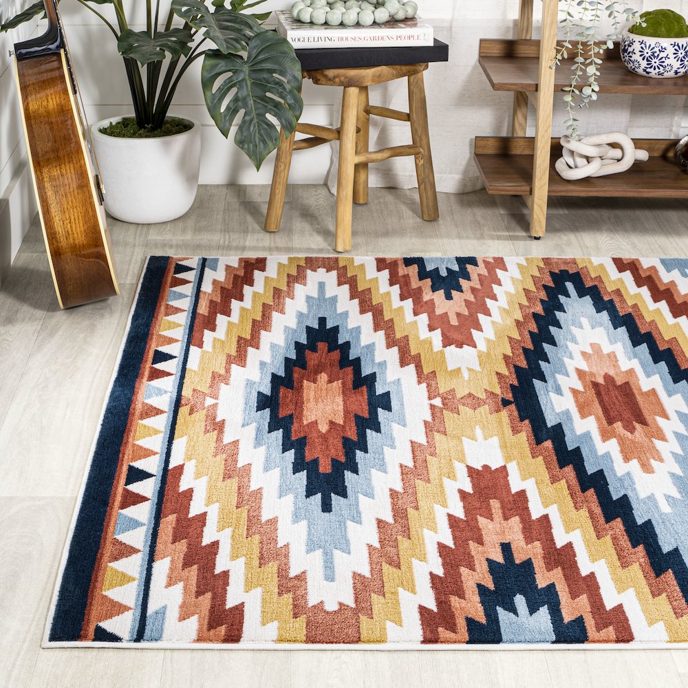 Konya Diamond Kilim Geometric Area Rug. Picture 3
