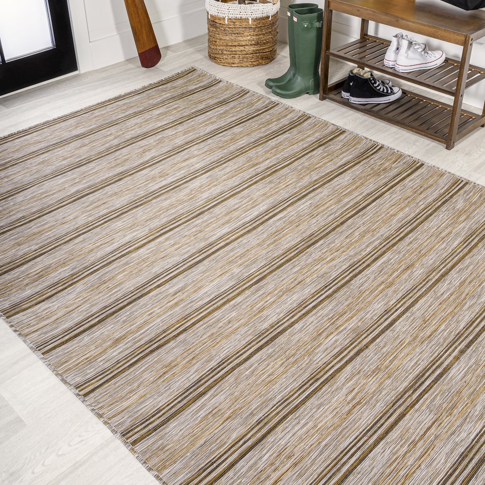 Bo Modern Farmhouse Wide Stripe Area Rug. Picture 4