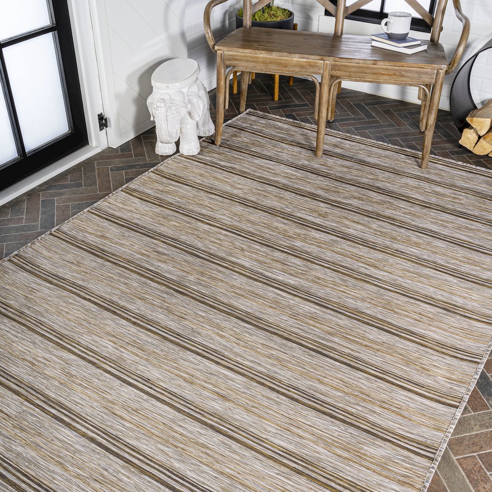 Bo Modern Farmhouse Wide Stripe Area Rug. Picture 9