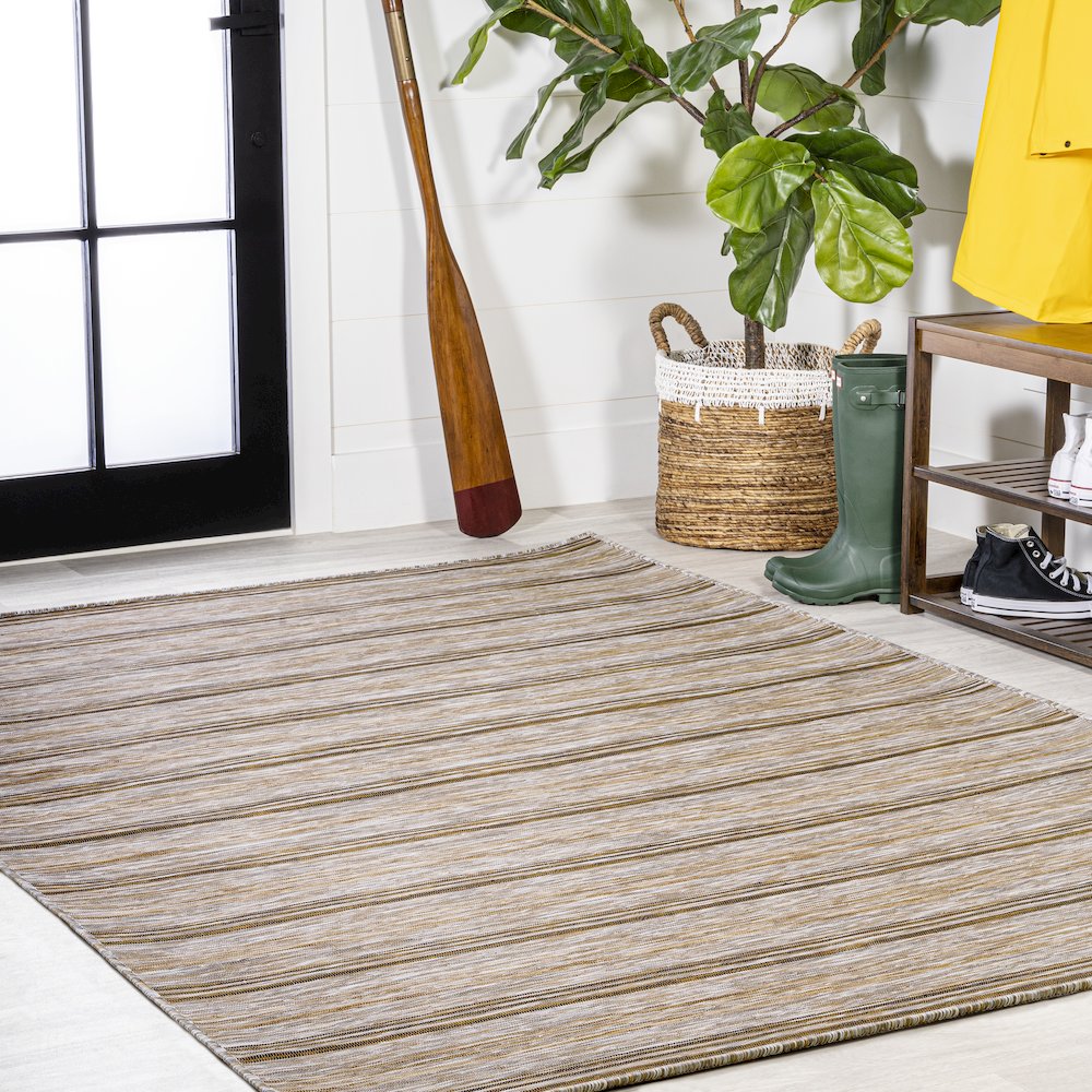 Bo Modern Farmhouse Wide Stripe Area Rug. Picture 5