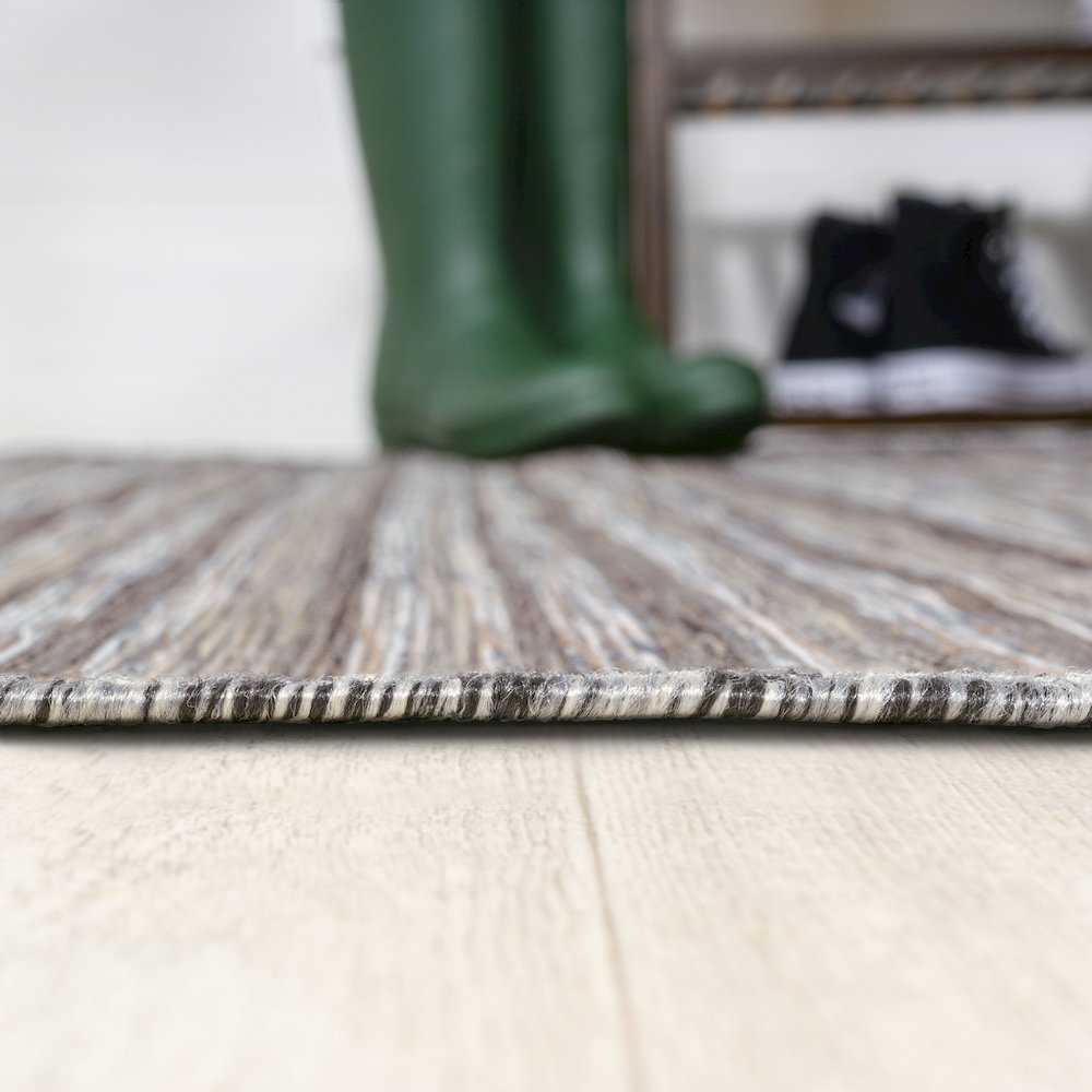 Finn Modern Farmhouse Pinstripe Area Rug. Picture 11