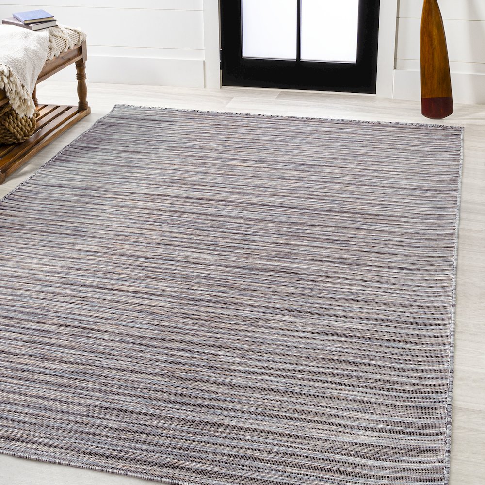 Finn Modern Farmhouse Pinstripe Area Rug. Picture 2
