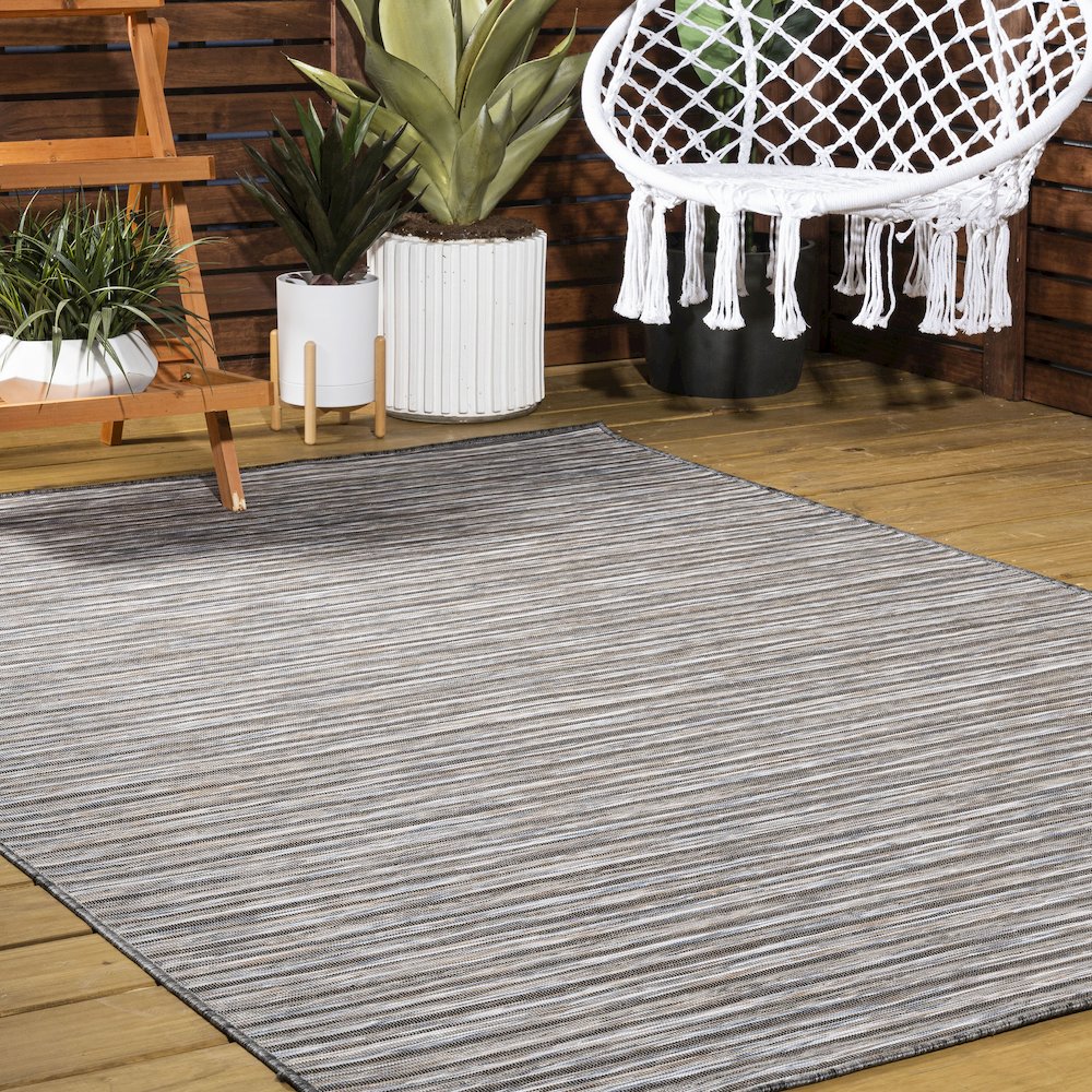 Finn Modern Farmhouse Pinstripe Area Rug. Picture 7