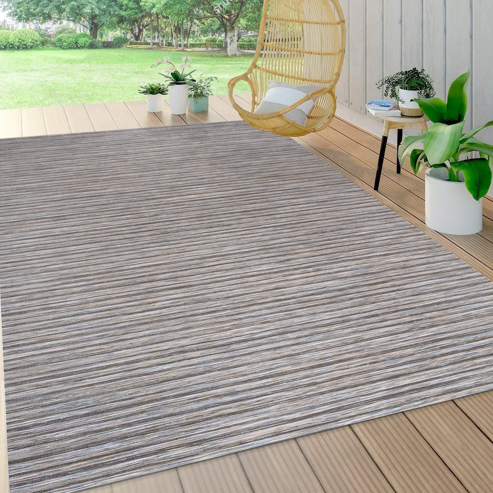 Finn Modern Farmhouse Pinstripe Area Rug. Picture 6