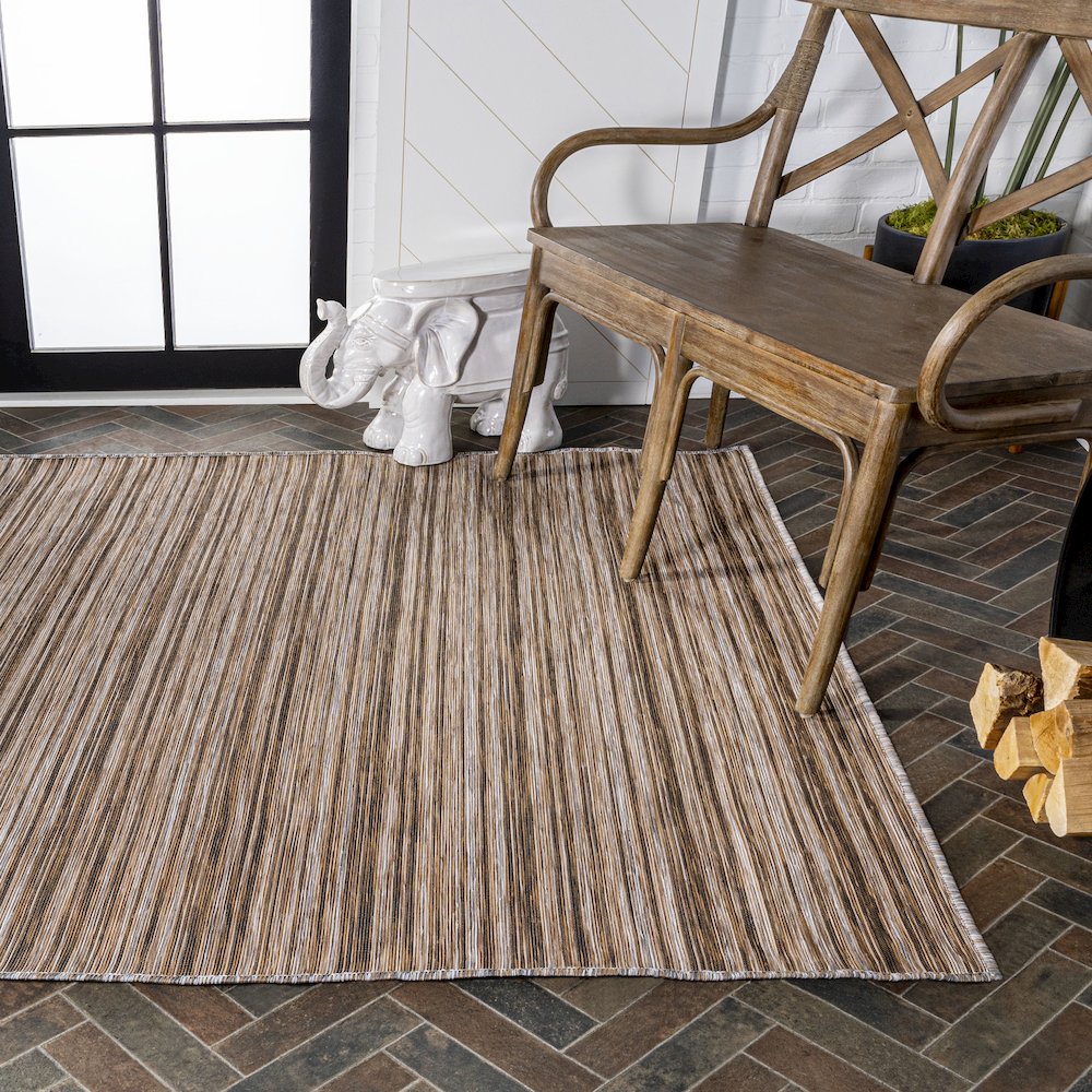 Finn Modern Farmhouse Pinstripe Area Rug. Picture 8
