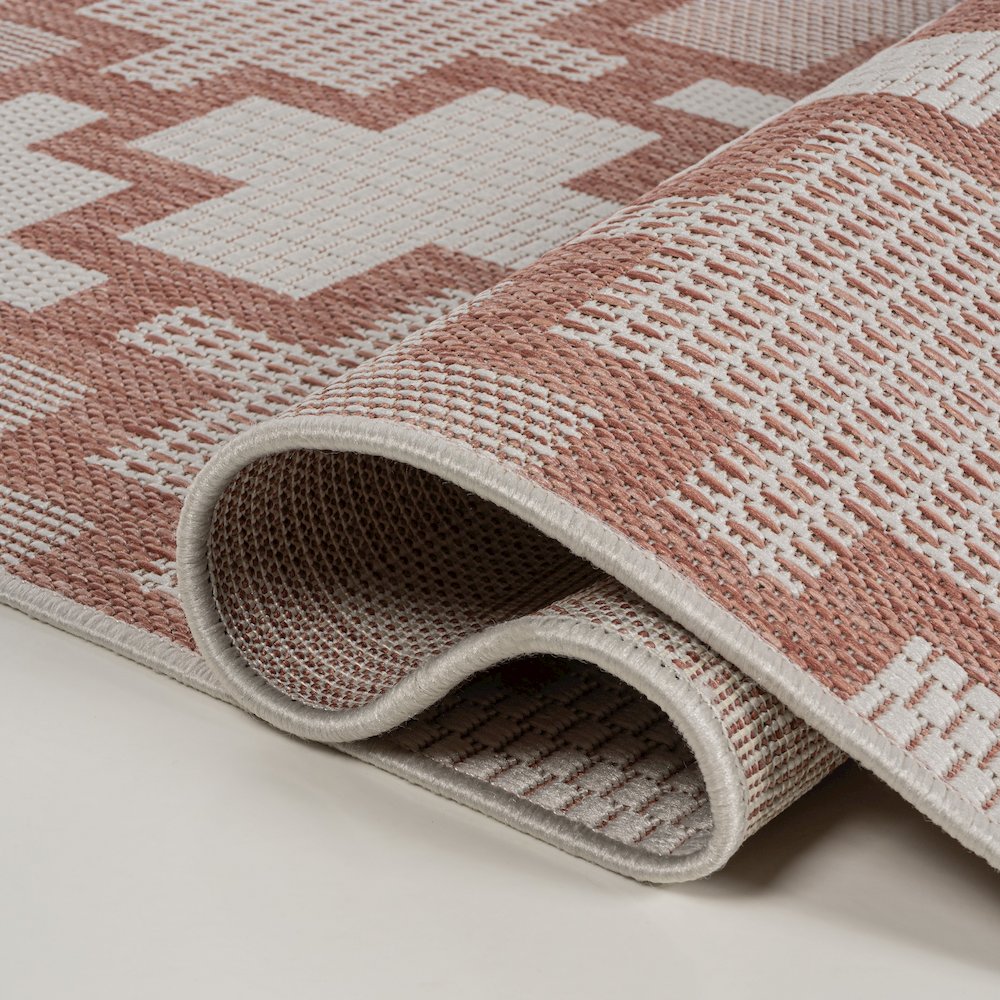 Cyrus Modern Geometric Tile Pattern Indoor/Outdoor Area Rug. Picture 5