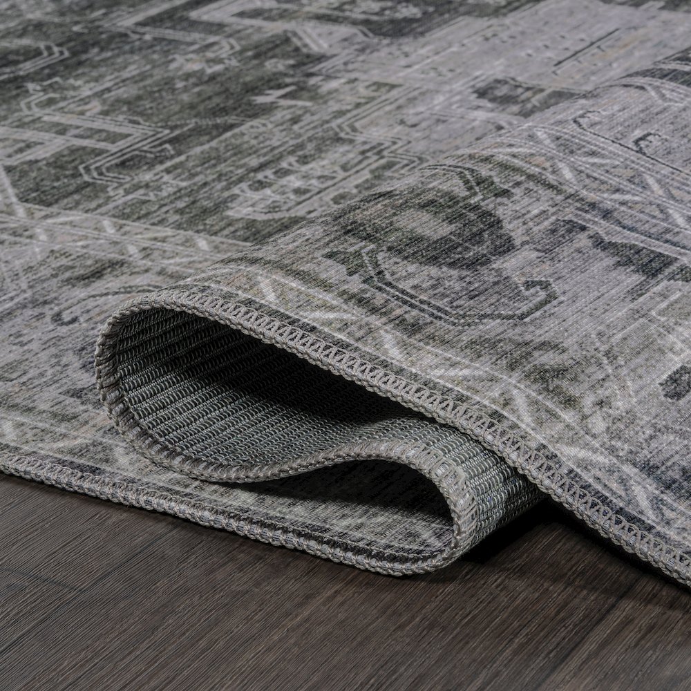 Alanya Ornate Medallion Machine-Washable Area Rug. Picture 7