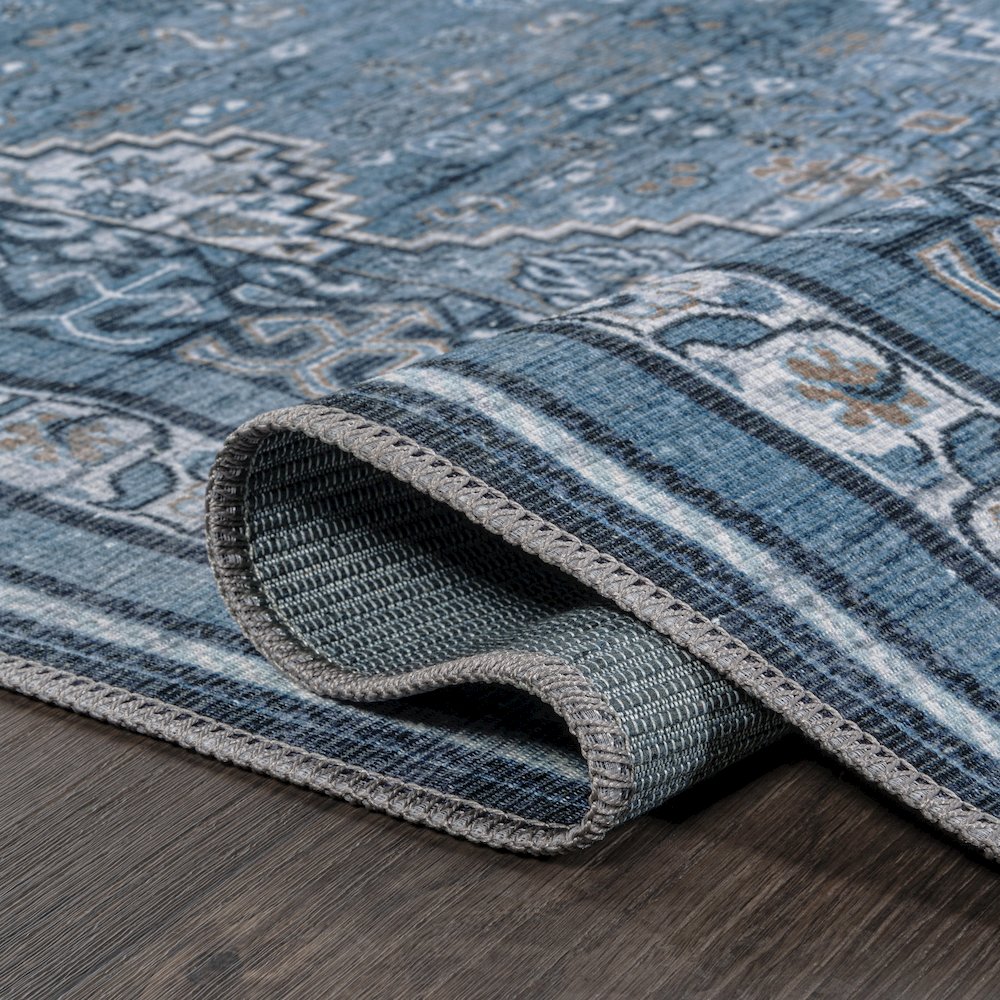 Dalyan Geometric Medallions Machine-Washable Area Rug. Picture 7