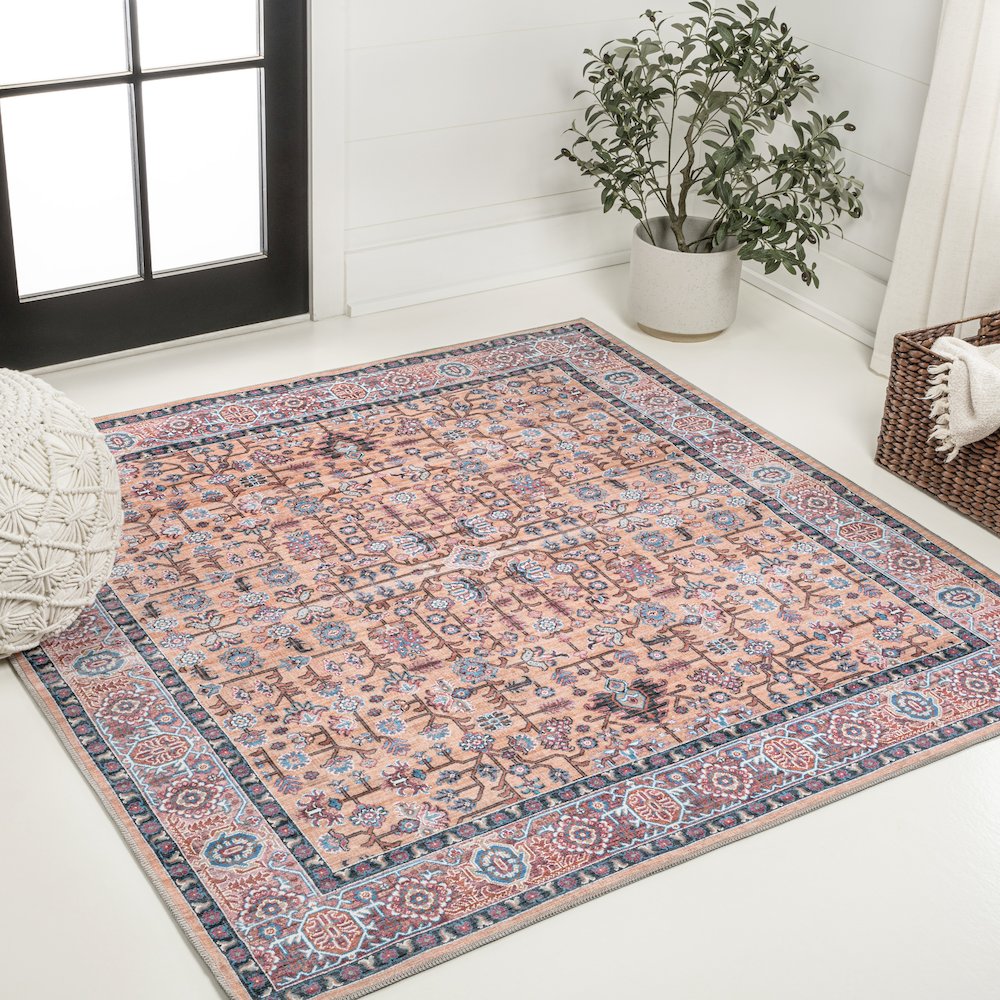 Kemer All-Over Persian Machine-Washable Area Rug. Picture 1
