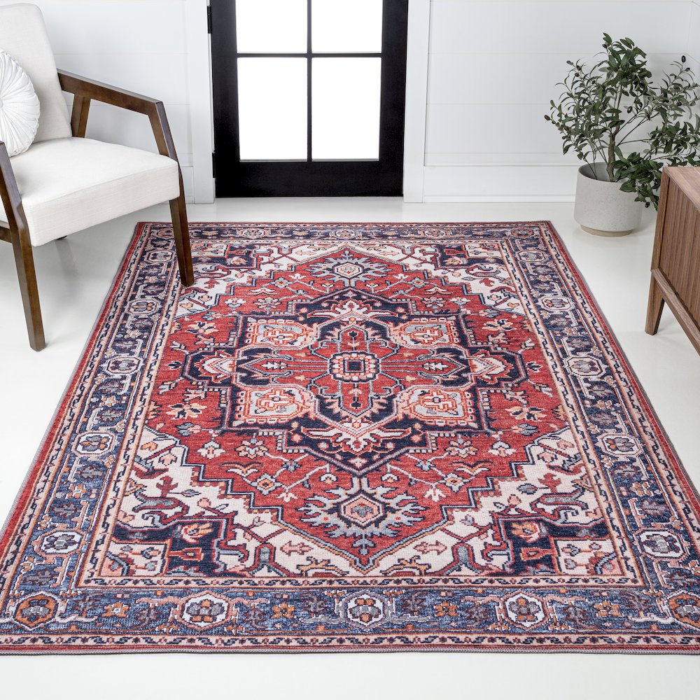 Cirali Ornate Large Medallion Washable Indoor/Outdoor Area Rug. Picture 4