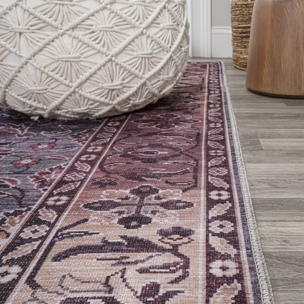Victoria Ornate Persian All Over Washable Indoor/Outdoor Area Rug. Picture 8