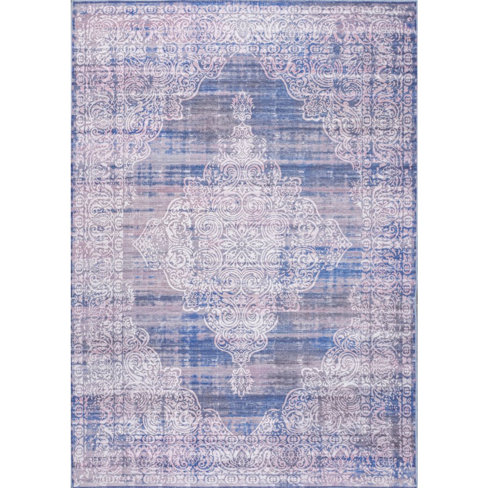 Regis Bohemian Medallion Washable Indoor/Outdoor Area Rug. Picture 1