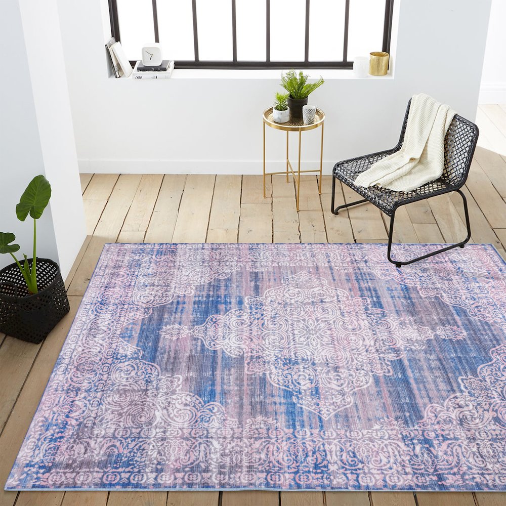 Regis Bohemian Medallion Washable Indoor/Outdoor Area Rug. Picture 11