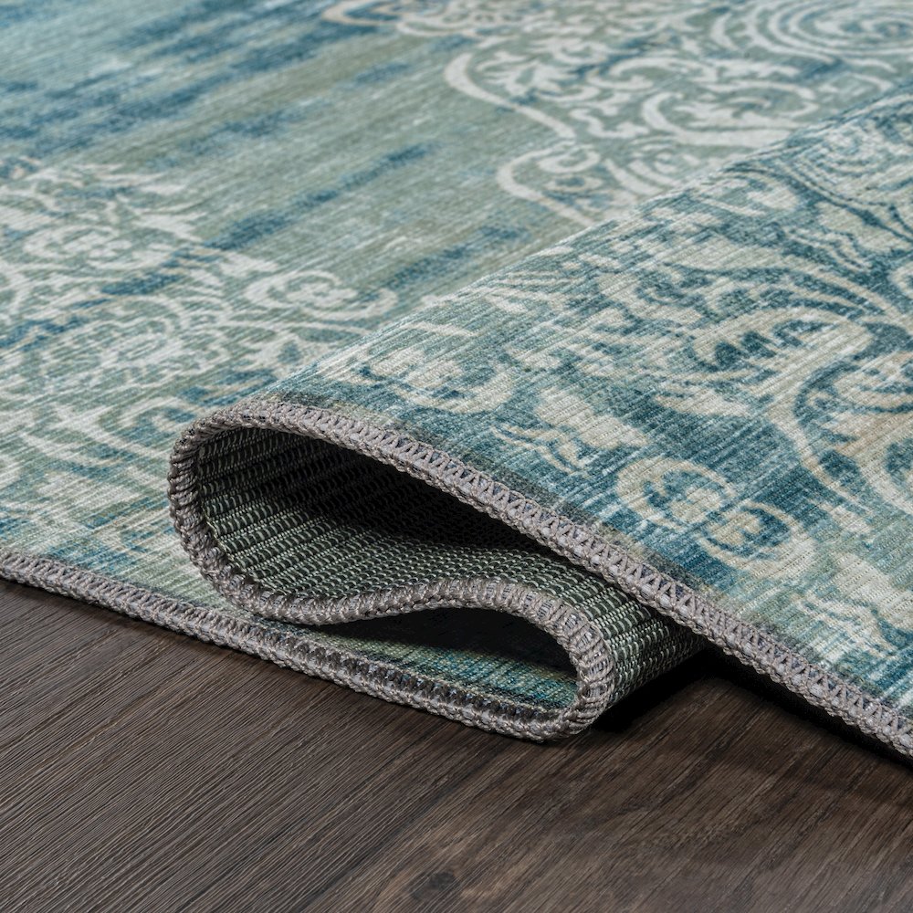 Regis Bohemian Medallion Machine-Washable Area Rug. Picture 7