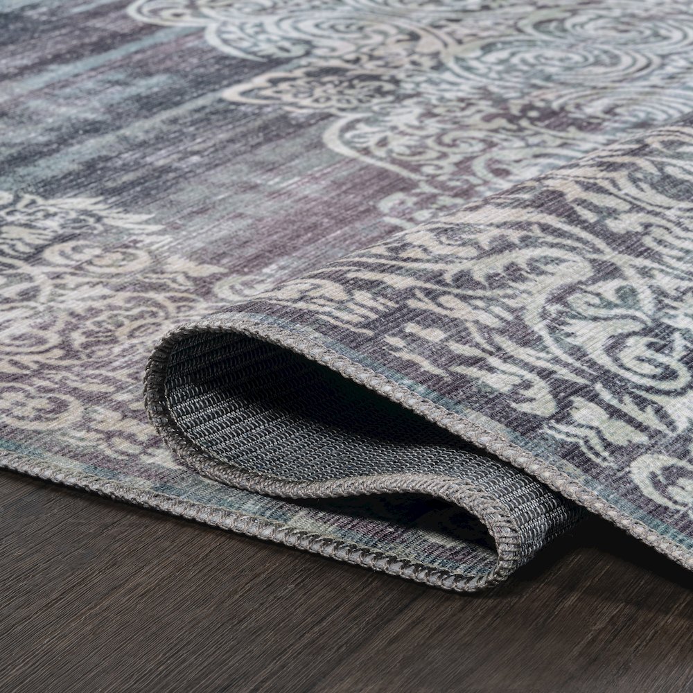 Regis Bohemian Medallion Machine-Washable Area Rug. Picture 7