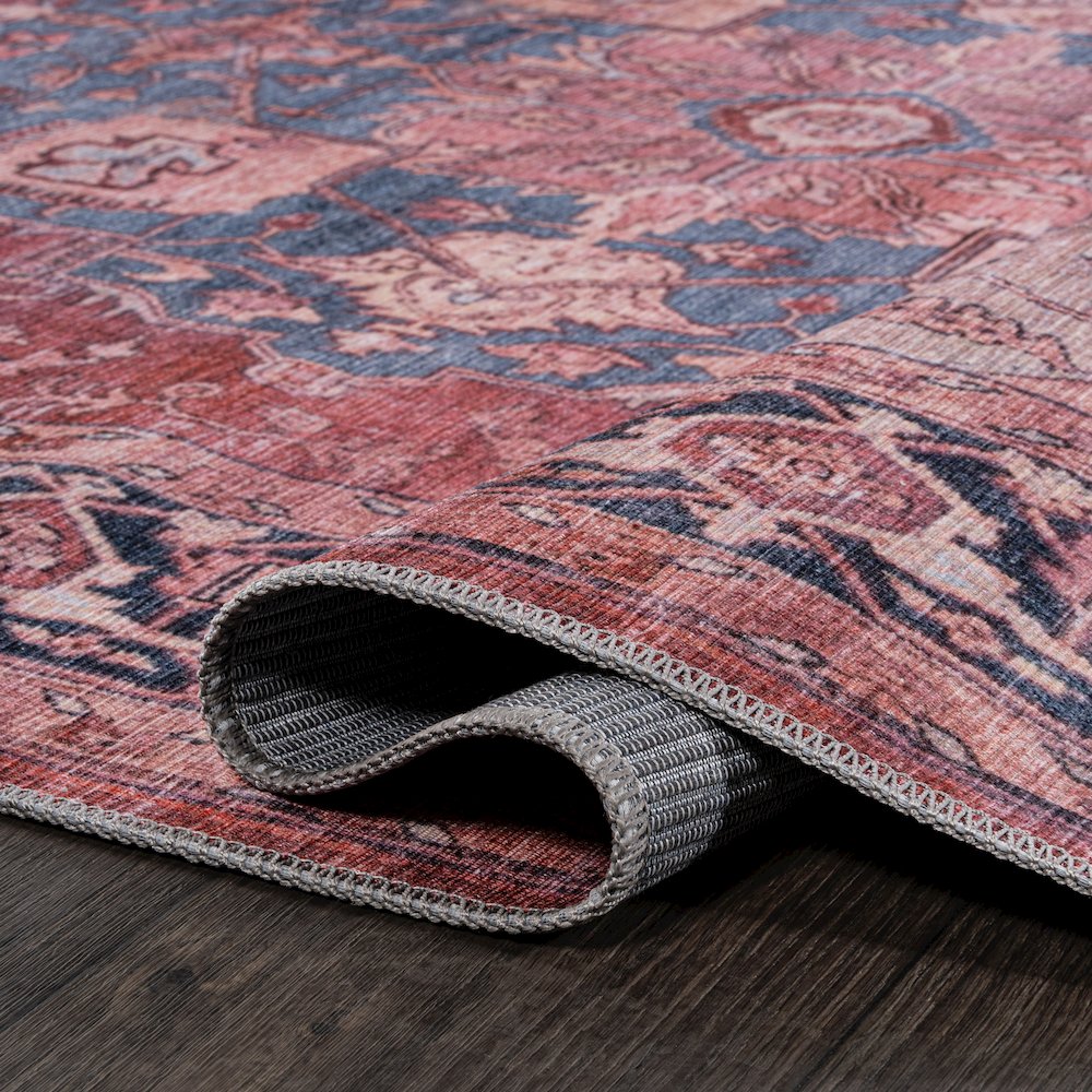 Maris Ornate Medallion Machine-Washable Area Rug. Picture 7