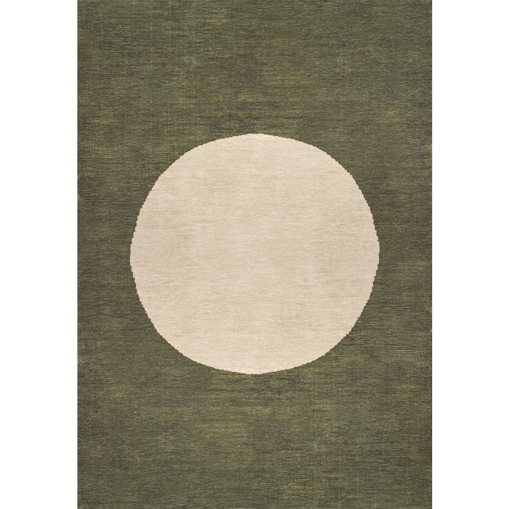 Cirkel Minimalist Geometric Dot Machine Washable Area Rug. Picture 1