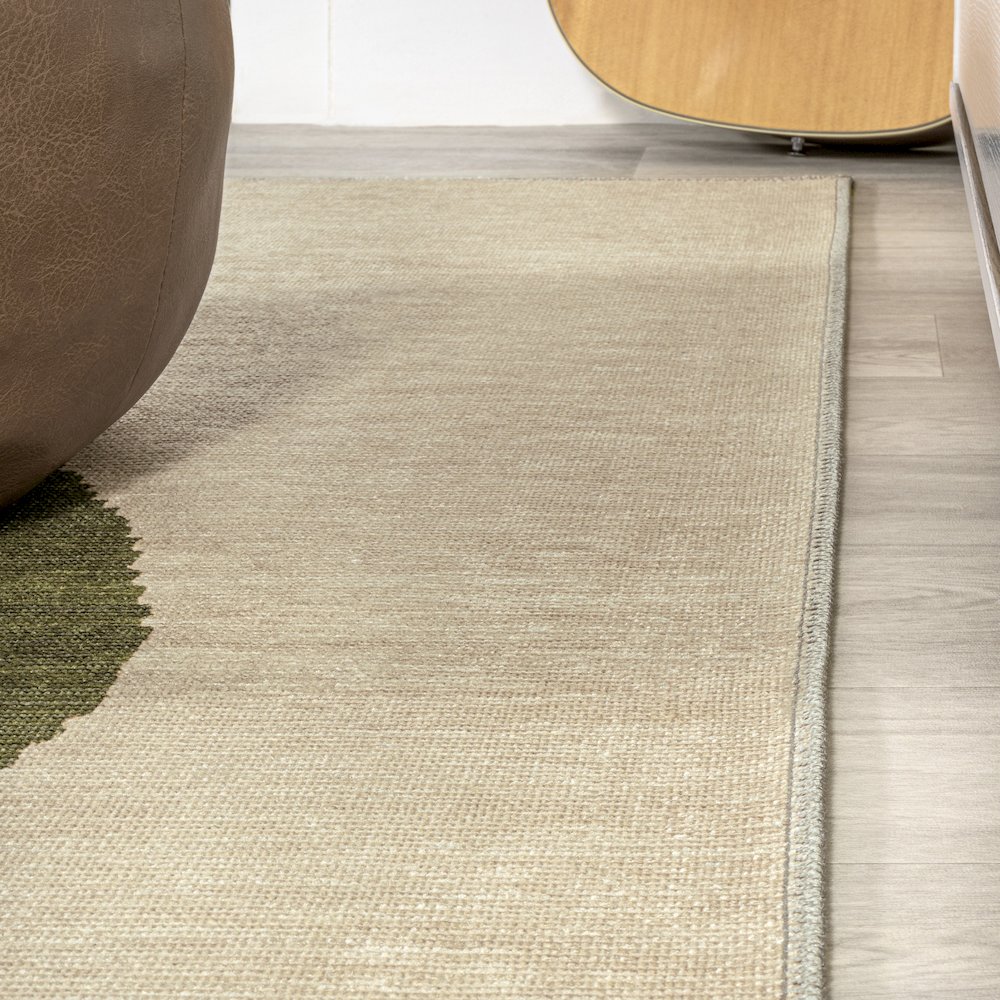 Cirkel Minimalist Geometric Dot Machine Washable Area Rug. Picture 8