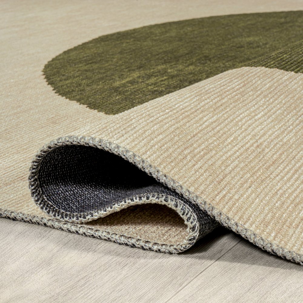 Cirkel Minimalist Geometric Dot Machine Washable Area Rug. Picture 9
