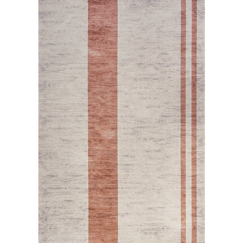 Raita Modern Distressed Stripe Machine Washable Area Rug. Picture 1